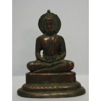 4" Old Brass Buddha Statue